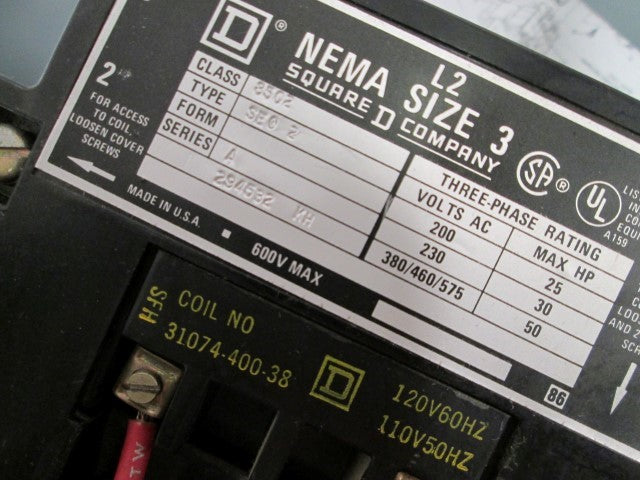 Square D 8536SEO2V02 NSNP **GENUINE** 8536 SEO2 V02 Schneider Telemecanique