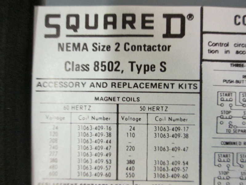 Square D 8502SDA2 120V NSFP * GENUINE * Schneider Telemecanique