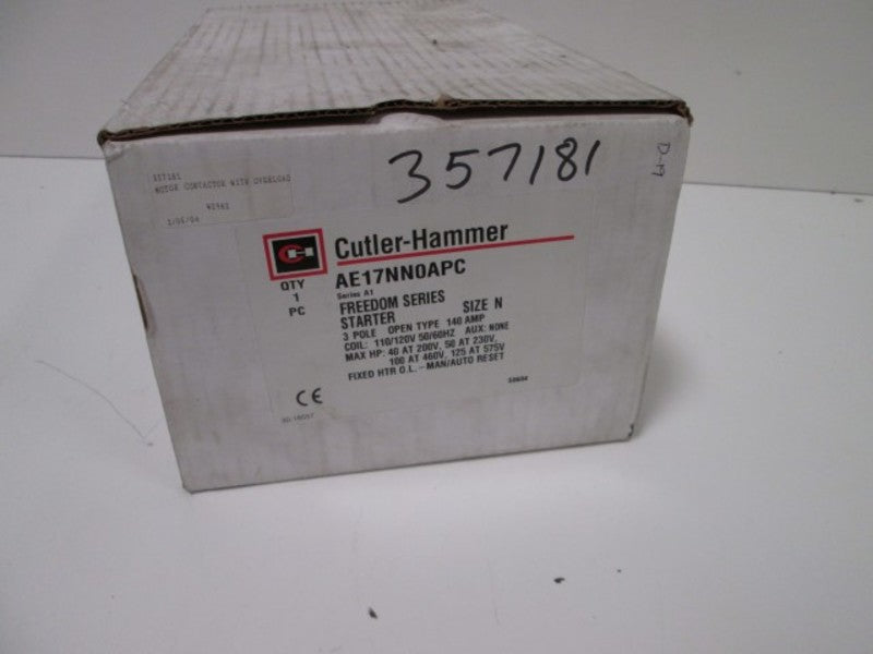 Cutler Hammer AE17NN0APC NSFP ** GENUINE ** Westinghouse