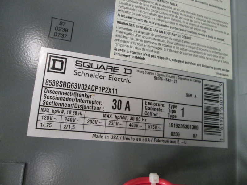 Square D 8538SBG63V02ACP1P2X11 NSFP ** GENUINE ** Schneider Telemecanique