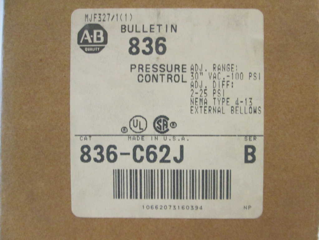 Allen Bradley 836C62J NSFP ** GENUINE ** AB 836 C62J