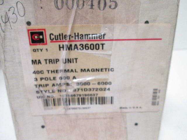 Cutler Hammer HMA3600T NSFP **GENUINE** Westinghouse