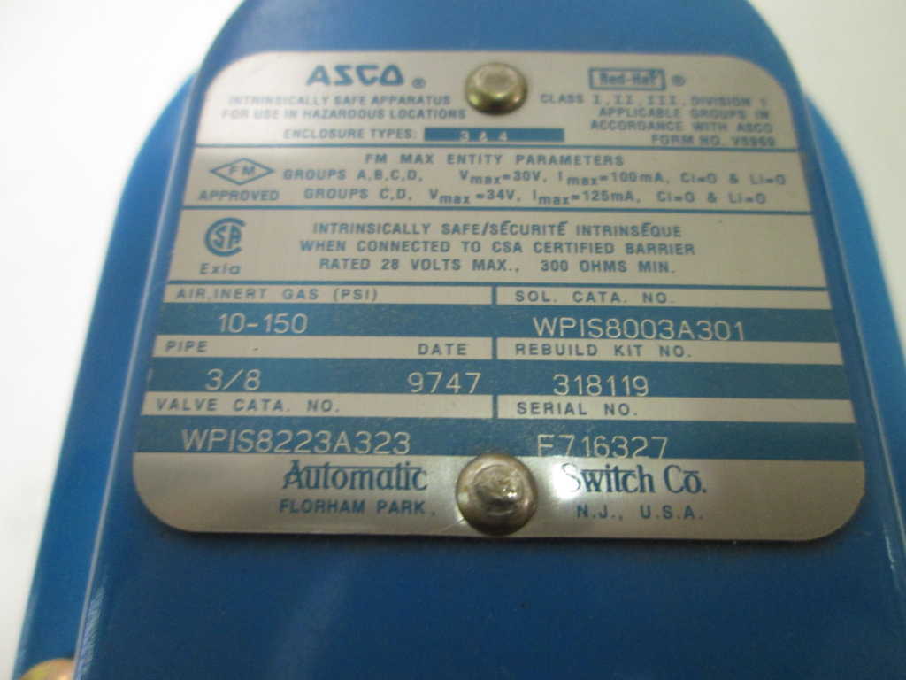 Asco WPIS8223A323 NSFP **GENUINE**