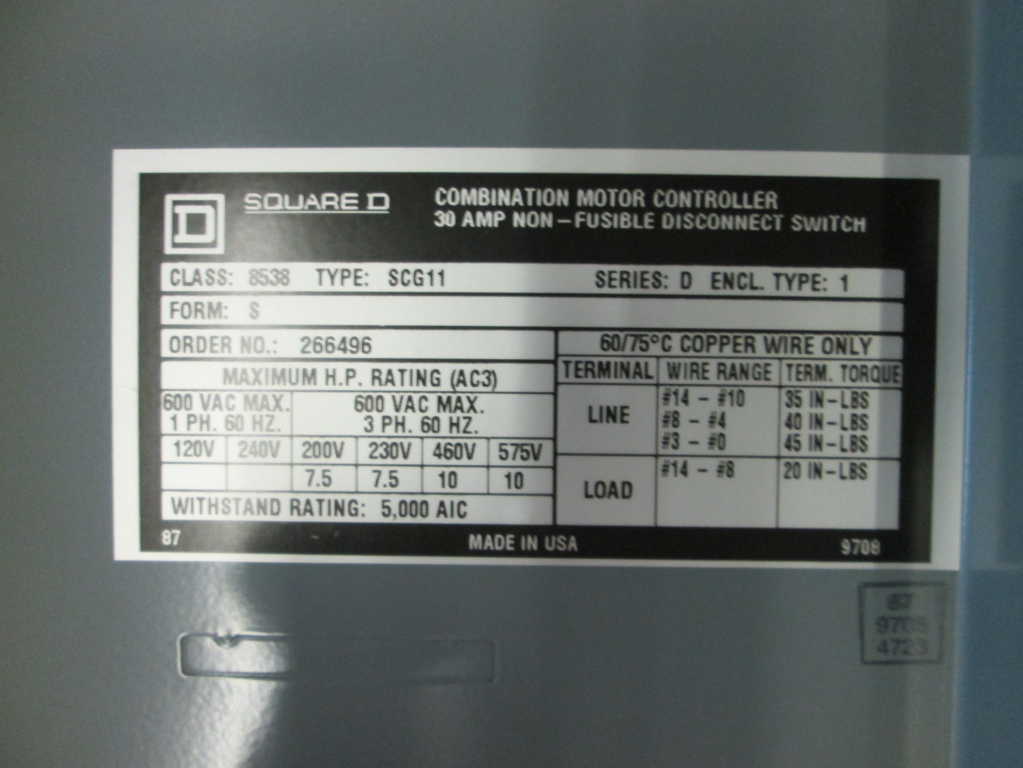 Square D 8538SCG11V02 NSFP **GENUINE** Schneider Telemecanique