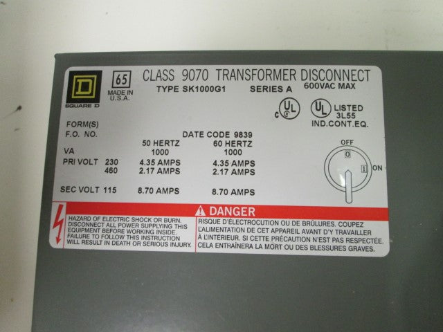 Square D 9070SK1000G1D1 NSFP **GENUINE** 9070 SK1000G1D1 Schneider Telemecanique