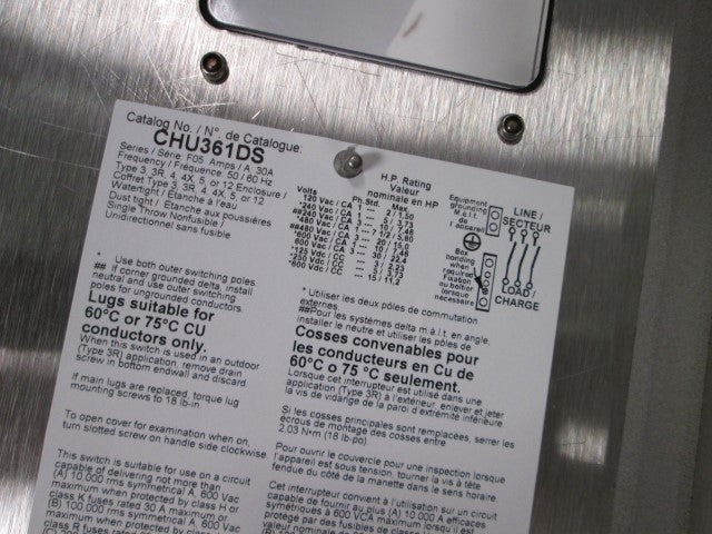 Square D CHU361DS NSFP **GENUINE** Schneider Telemecanique