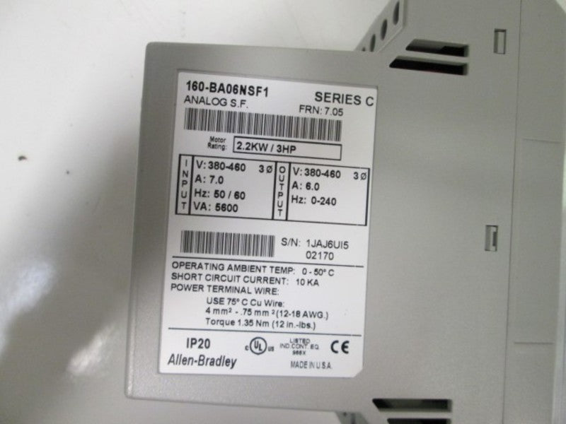 Allen Bradley 160BA06NSF1 NSFP * GENUINE * AB 160 BA06NSF1