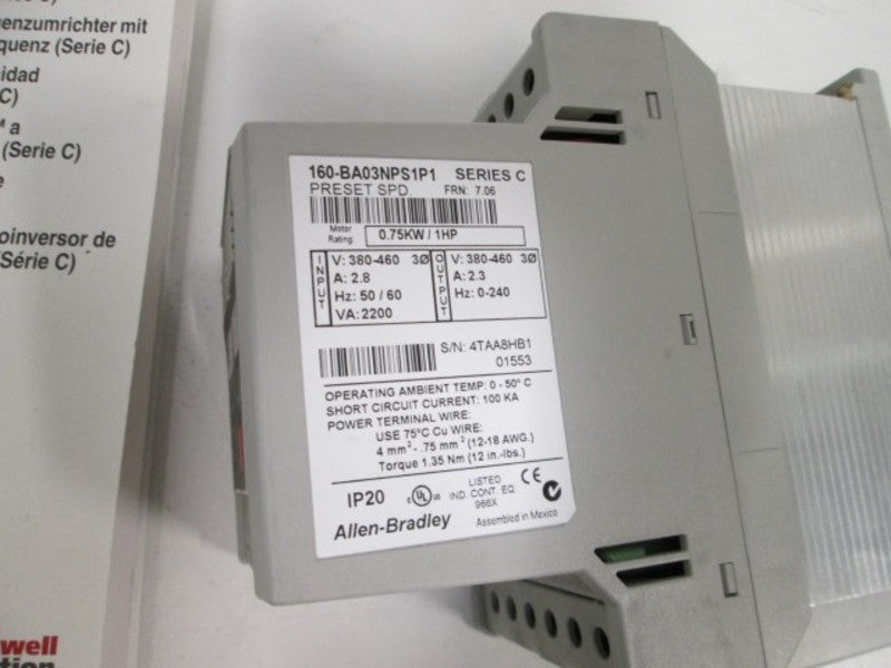 Allen Bradley 160BA03NPS1P1 NSNP * GENUINE * AB 160 BA03NPS1P1