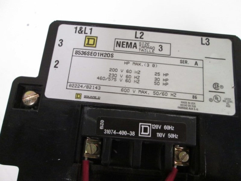 Square D 8536SEO1V02H20S 120V NSNP * GENUINE * Schneider Telemecanique