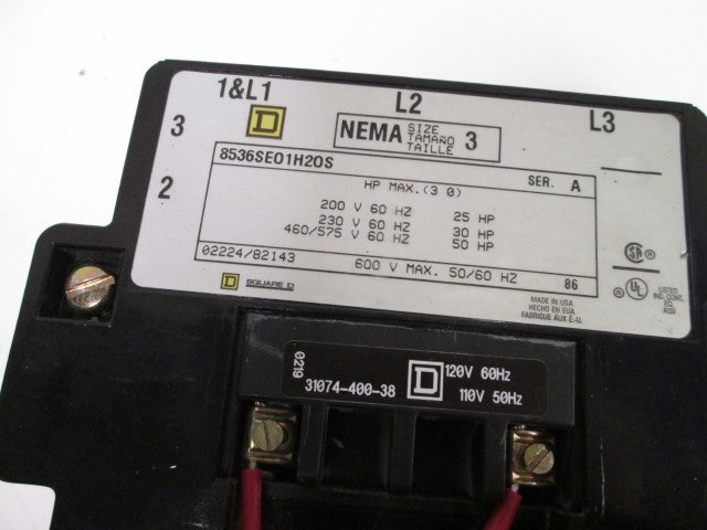 Square D 8536SEO1V02H20S 120V NSNP **GENUINE** Schneider Telemecanique