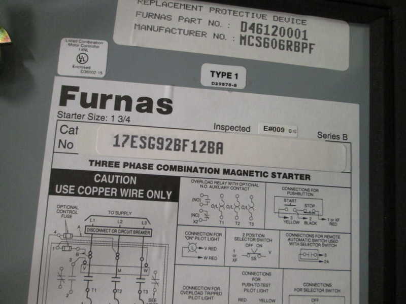 Furnas 17ESG92BF12BA NSFP ** GENUINE ** 17ESG92BF12 BA Siemens