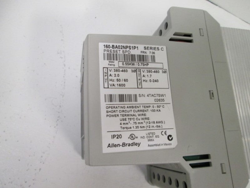 Allen Bradley 160BA03NPS1P1 NSFP * GENUINE * AB 160 BA03NPS1P1