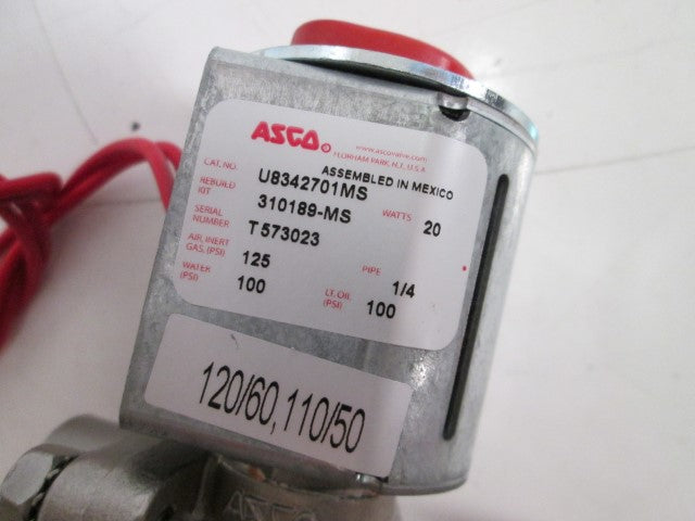 Asco U8342701MS 120V NSFP **GENUINE** U8342701 MS