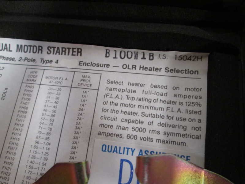 Cutler Hammer B100W1B NSFP ** GENUINE ** Westinghouse