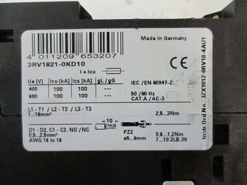 Siemens 3RV18210KD10 NSNP **GENUINE** Furnas