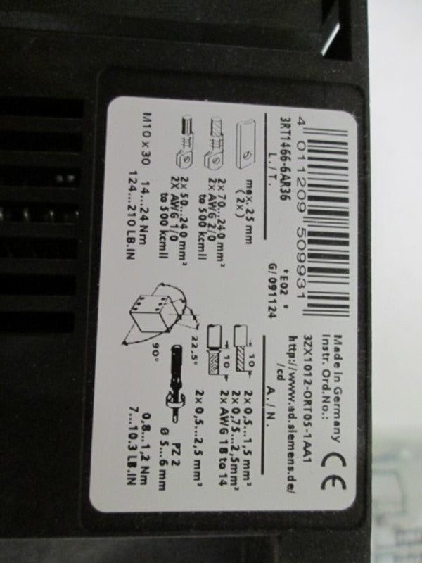 Siemens 3RT14666AR36 NSFP ** GENUINE ** Furnas