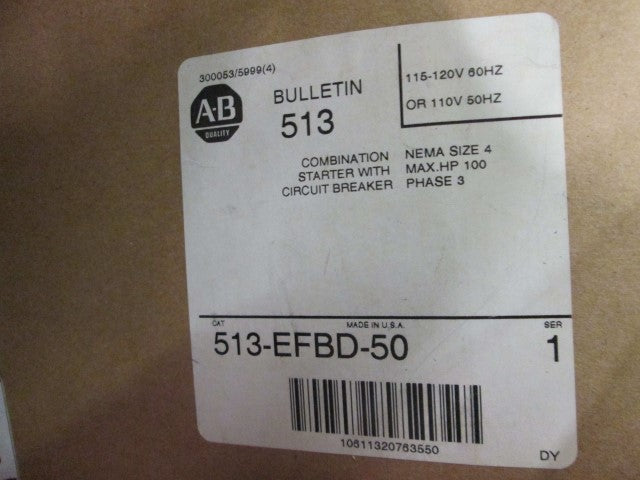 Allen Bradley 513EFBD50 NSFP **GENUINE** AB 513 EFB D50