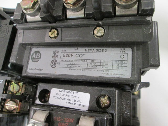 Allen Bradley 520FCOD SER. C NSNP **GENUINE** AB 520F COD