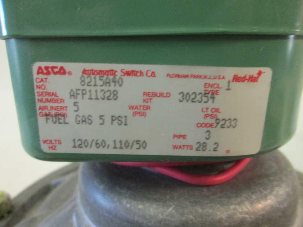 Asco 8215A40 120V NSFP **GENUINE**