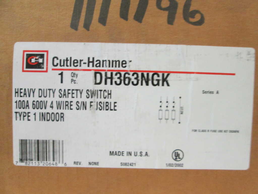 Cutler Hammer DH363NGK NSFP **GENUINE** Westinghouse