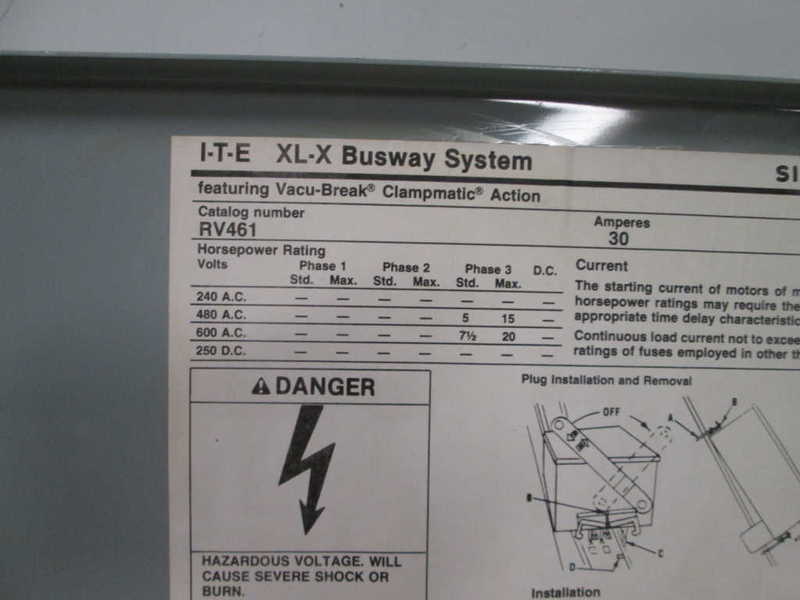 Siemens RV461 NSFP ** GENUINE ** Furnas