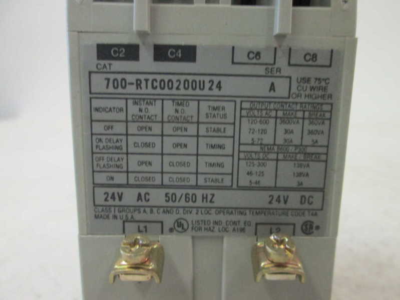 Allen Bradley 700RTC00200U24 NSFP * GENUINE * AB 700 RTC00200U24
