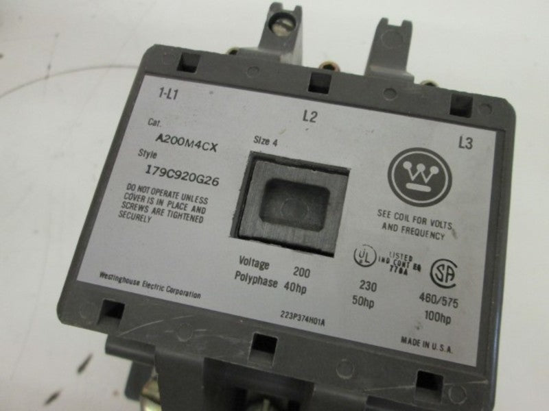 Cutler Hammer A200M4CX NSFP * GENUINE * Westinghouse