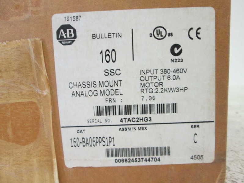 Allen Bradley 160BA06PPS1P1 NSFP * GENUINE * AB 160 BA06PPS1P1
