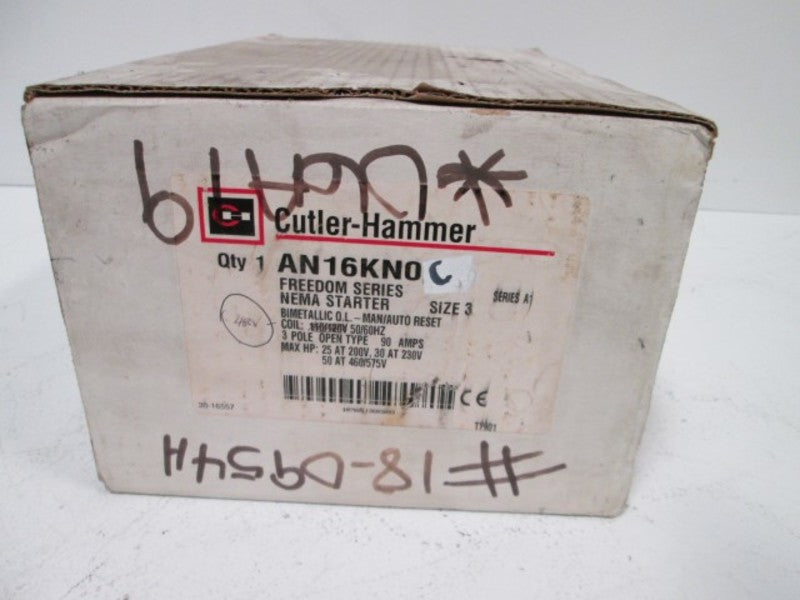 Cutler Hammer AN16KNOC 480V NSFP ** GENUINE ** Westinghouse