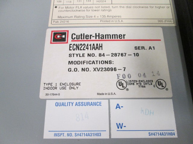 Cutler Hammer ECN2241AAH NSNP **GENUINE** Westinghouse