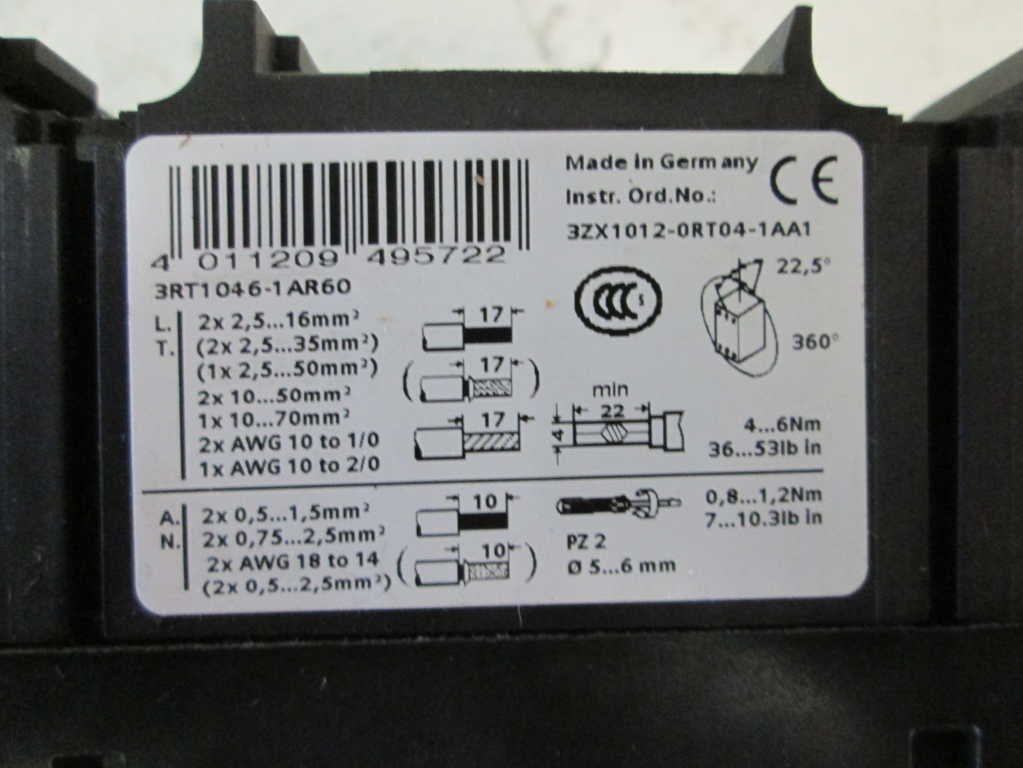 Siemens 3RT10461AR60 NSNP **GENUINE** Furnas
