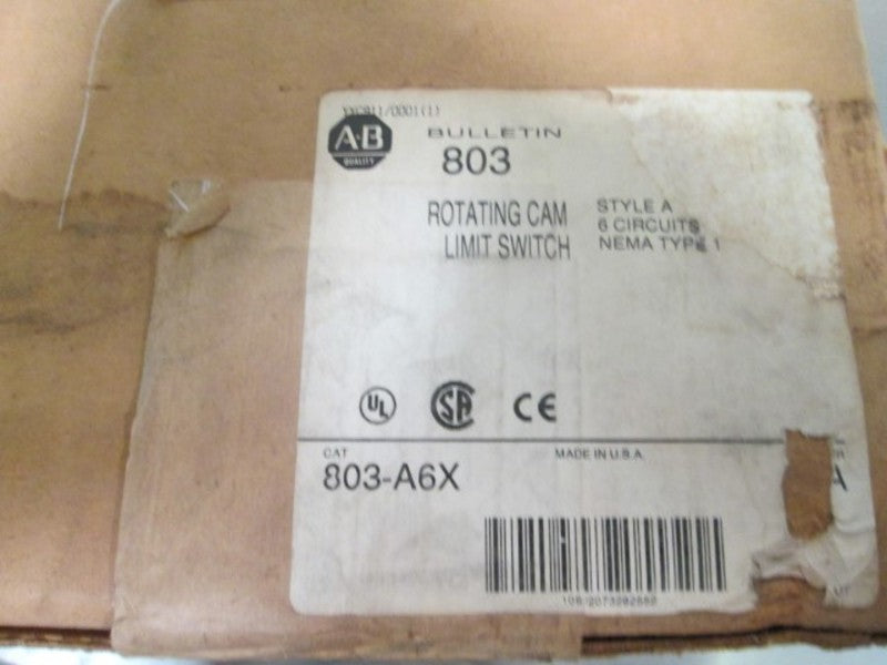 Allen Bradley 803A6X Rotating Limit Switch NSFP ** GENUINE ** AB 803 A6X
