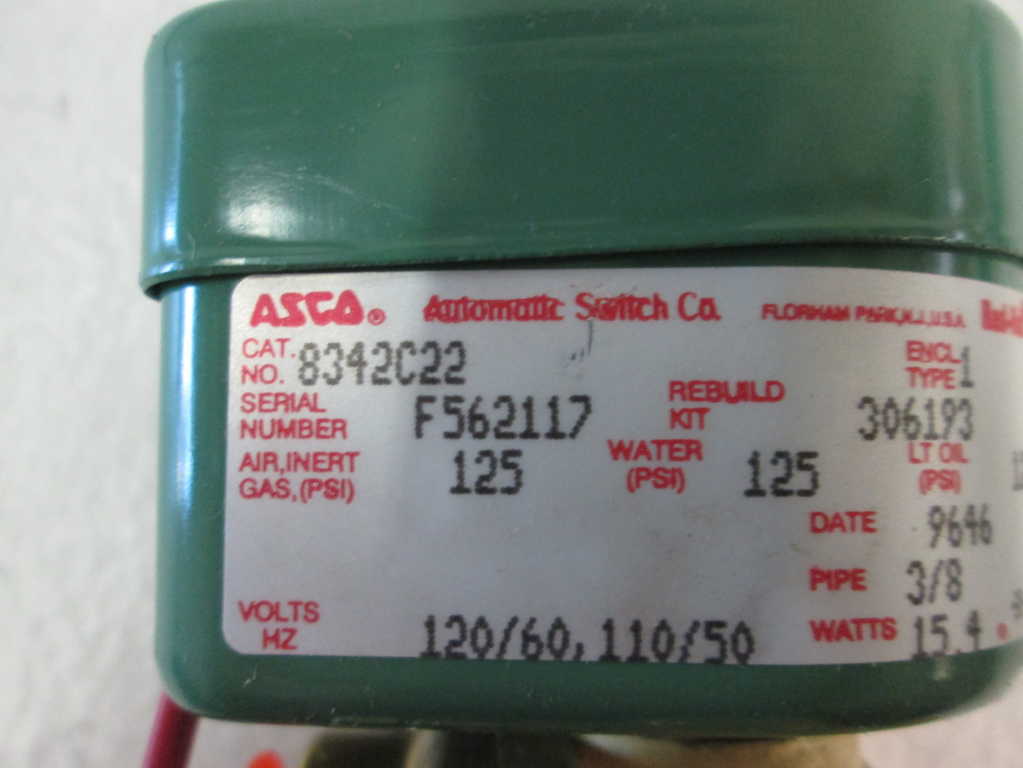Asco 8342C22 120V NSFP **GENUINE** 8342 C22