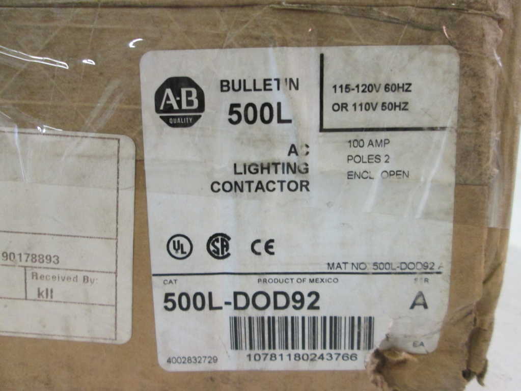 Allen Bradley 500LDOD92 NSFP **GENUINE** AB 500L DOD92