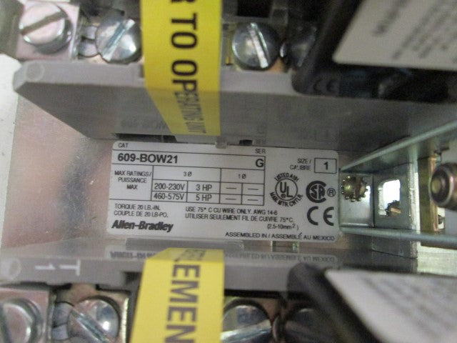 Allen Bradley 609BOW21 NSFP **GENUINE** AB 609 BOW21