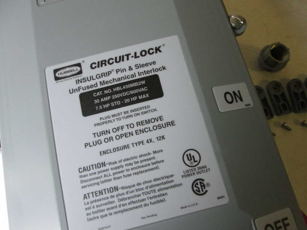 Hubbell HBL460MIS2W NSNP **GENUINE**