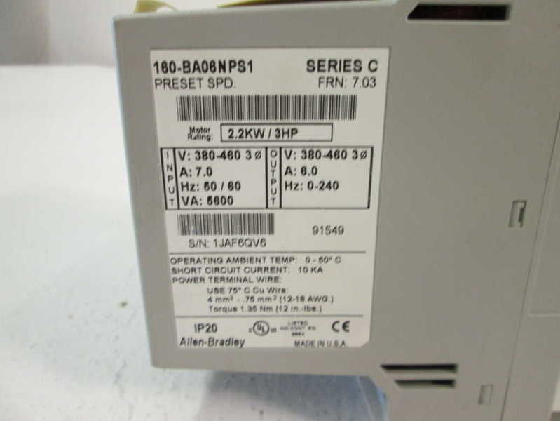 Allen Bradley 160BA06NPS1 NSFP * GENUINE * AB 160 BA06NPS1