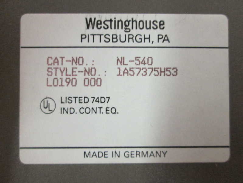 Cutler Hammer NL540 NSFP * GENUINE * Westinghouse