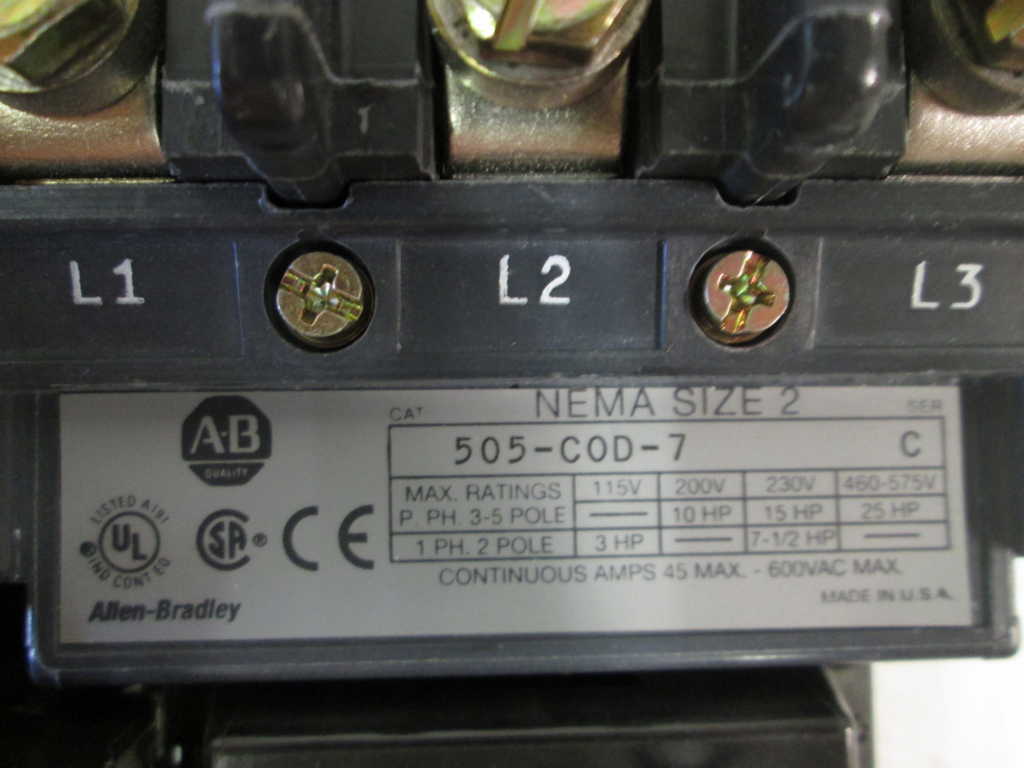 Allen Bradley 505COD7 NSFP **GENUINE** AB 505 COD 7