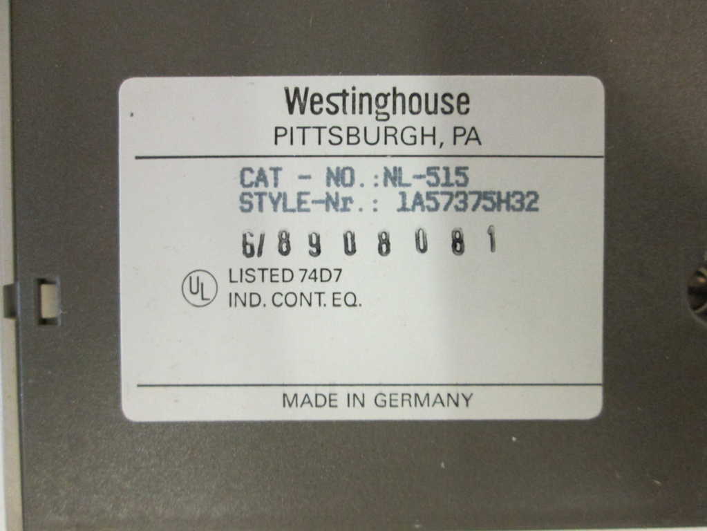 Cutler Hammer NL515 NSFP **GENUINE** NL 515 Westinghouse