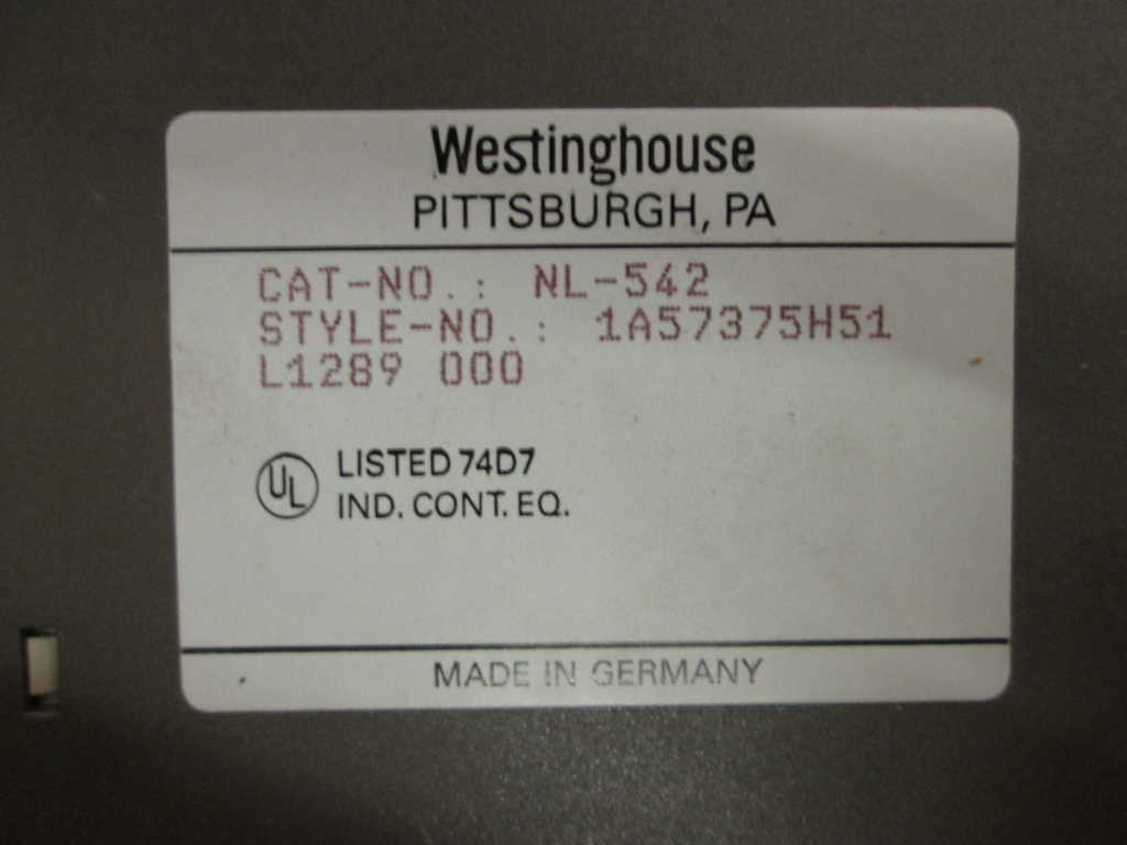 Cutler Hammer NL542 NSFP * GENUINE * NL 542 Westinghouse