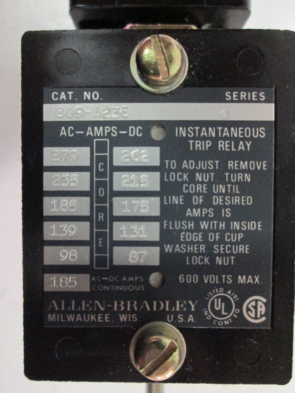 Allen Bradley 809A23E NSFP **GENUINE** AB 809 A23E