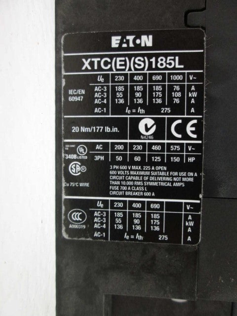 Cutler Hammer XTAE185L22TD160 NSFP **GENUINE** Westinghouse