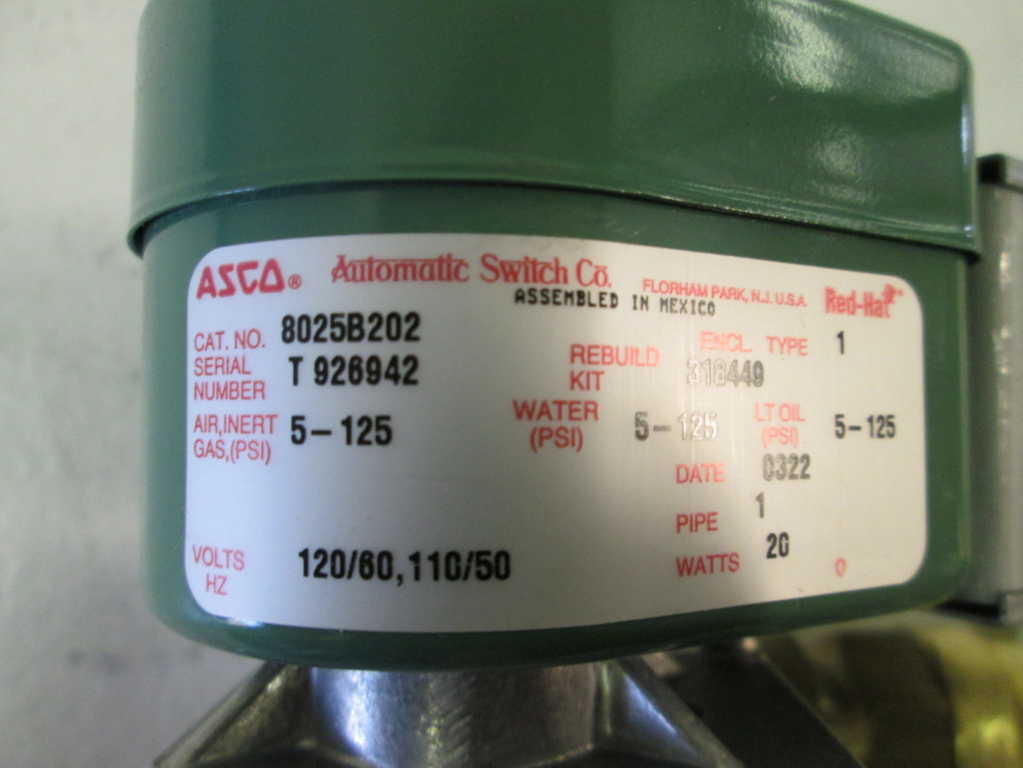 Asco 8025B202 120V NSFP **GENUINE**