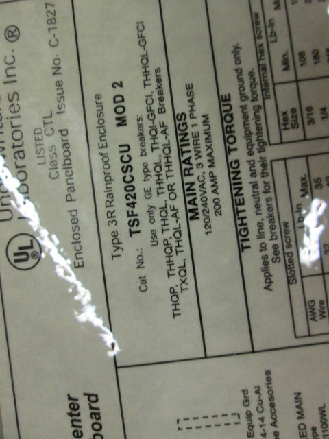General Electric TSF420CSCU NSFP **GENUINE**