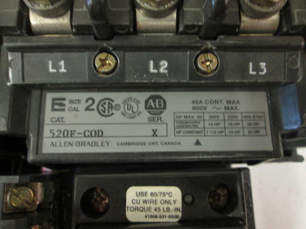 Allen Bradley 520FCOD SER. X NSNP **GENUINE** AB 520F COD