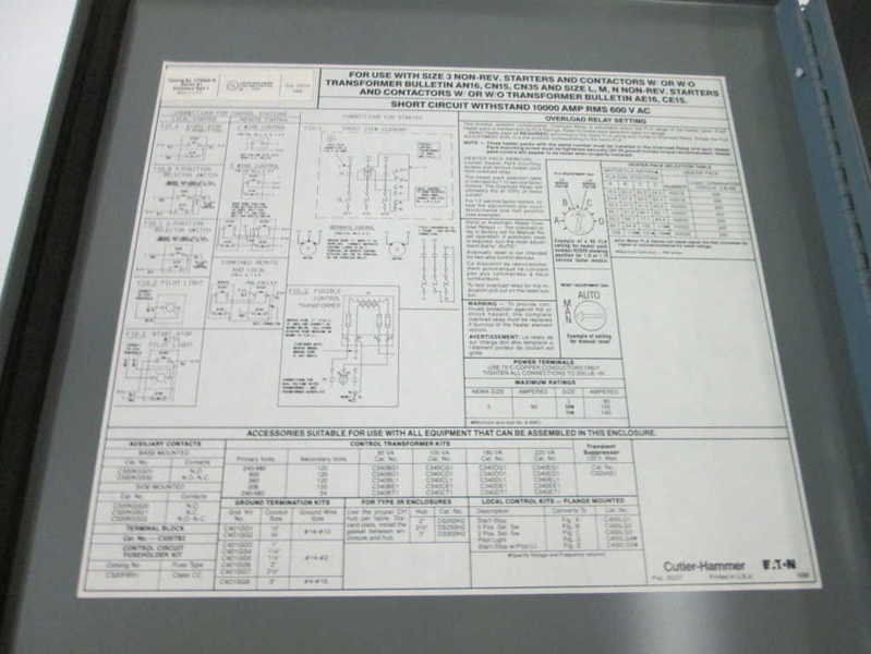 Cutler Hammer AN16KN0C 440/480V W/ENCLOSURE NSFP * GENUINE * Westinghouse