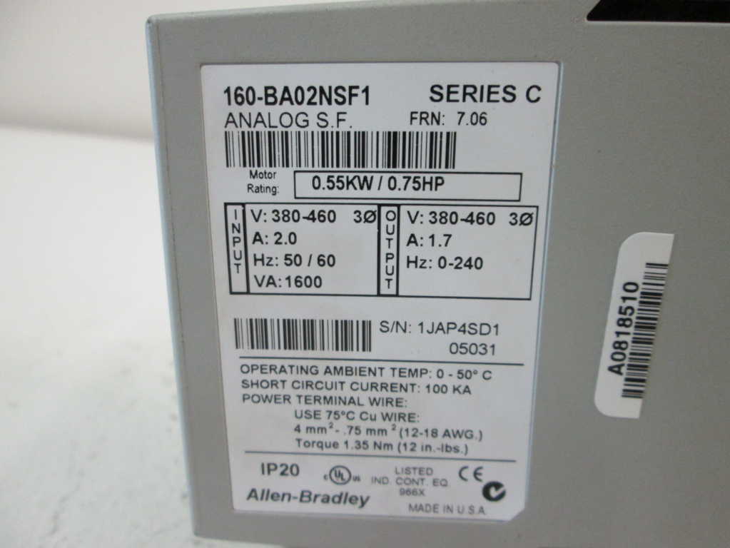 Allen Bradley 160BA02NSF1 NSNP **GENUINE** 160 BA02NSF1