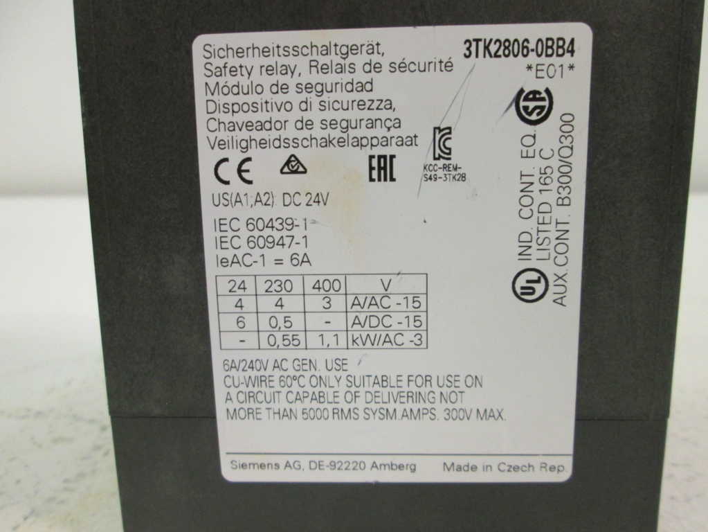 Siemens 3TK28060BB4 NSNP **GENUINE** 3TK2 806 0BB4 Furnas
