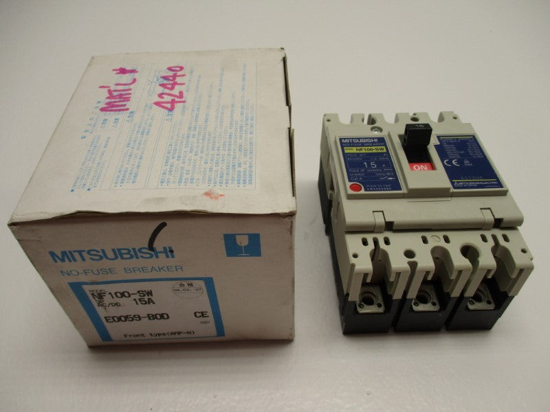 MISUBISHI NF100-SW NO-FUSE BREAKER 15A AC220V NSMP